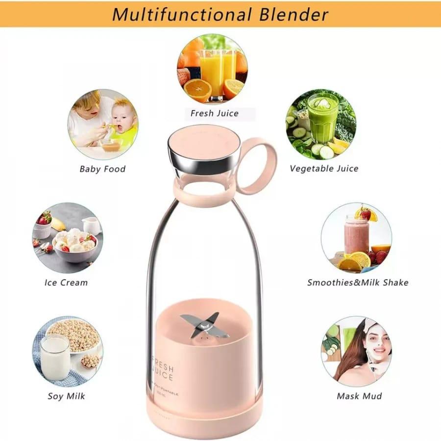 π Portable USB Rechargeable Mini Juicer Blender