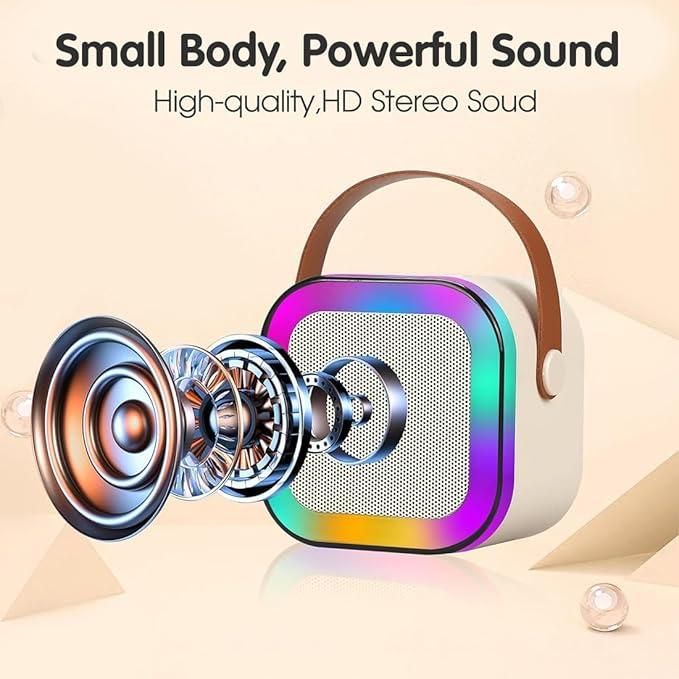 Sing & Shine: Bluetooth Karaoke Speaker with Microphone & Light Effects