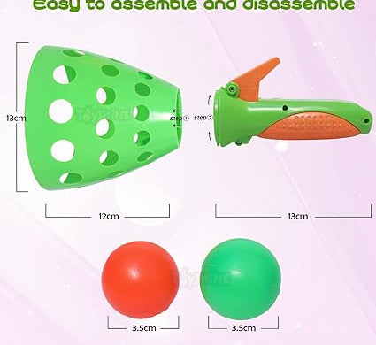 Shoot Balls in Air Game Toy Set for Kids ,Click and Catch Game Hand Basketball Set
