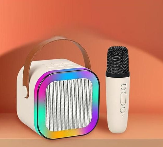 Sing & Shine: Bluetooth Karaoke Speaker with Microphone & Light Effects