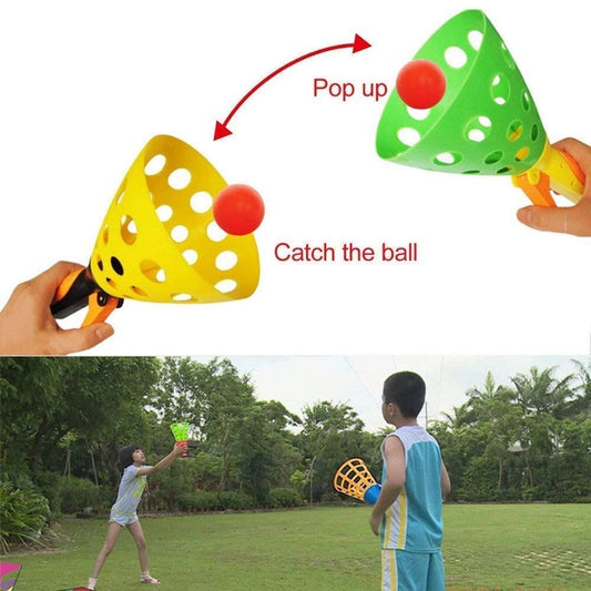 Shoot Balls in Air Game Toy Set for Kids ,Click and Catch Game Hand Basketball Set