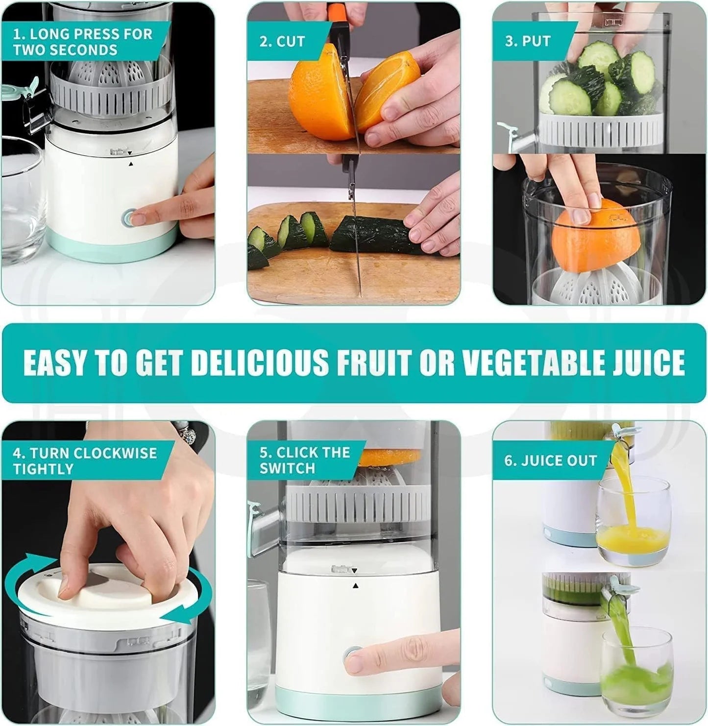 Electric Citrus Juicer : Ideal for juicing halved citrus fruits
